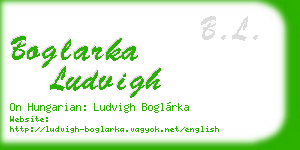 boglarka ludvigh business card