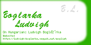 boglarka ludvigh business card